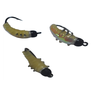 Kenders Wax Worm Series 3.8mm Bead #8 Hook Cream - Kenders