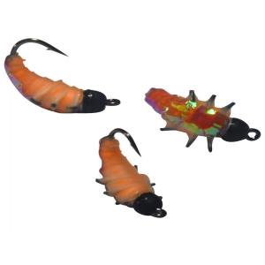 Kenders Wax Worm Series 3.8mm Bead #8 Hook Orange - Kenders