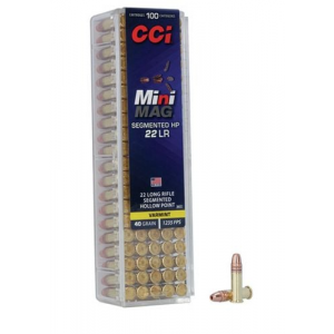  MINI MAG 22LR 40gr Segmented HP 100rd Box Ammo