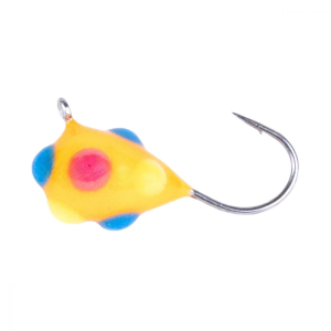 Clam Pro Tackle Confetti Drop Jig - #10 - 1/16 oz - Orange Multi-Color Glow Dot - Clam
