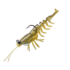Savage Gear Manic Shrimp RTF V2 Soft Bait Gold 8.7cm 3.5" 3/8 oz - Savage Gear