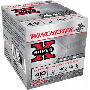 chester Super X Xpert High Velocity 410 Gauge 3 3/8 Oz #6 Shot 25rd Box Ammo