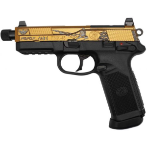 FN FNX-45 Tactical *Spartan Black/Gold* .45 ACP Semi Auto Pistol Bundle - Fn