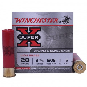 chester Super X High Brass Lead Shot 28 Gauge 2.75 1 Oz 25 Round Box Ammo