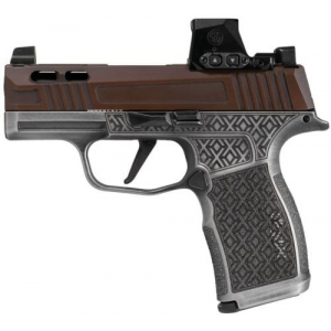 Sig Sauer P365 XMacro Shark Coast Tactical Debacle, 9mm, 3.7" Barrel, Gray/Brown, Threaded Barrel - Sig Sauer