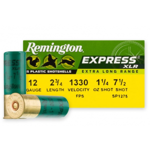 ington Ammunition Express XLR 12 Gauge 2.75 1 1/4 Oz 7.5 Shot 25 Bx/ 10 Cs Ammo