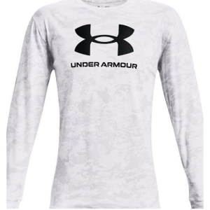 UA ABC Camo Long Sleeve, Men's, White, S - Under Armour