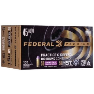 eral Practice & Defend .45 ACP 230 Gr HST/Synthetic 100 Bx/ 10 Cs Ammo