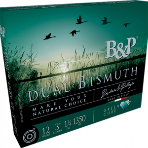  Ammunition Dual Bismuth 12 Gauge 3 1 1/4 Oz Bismuth 3/4 Shot 10 Per Box/ 10 Case Ammo