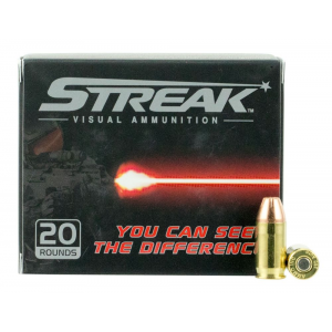 o Inc Streak 380 ACP 90 Gr Jacketed Hollow Point (JHP) 20 Bx/ 10 Cs Ammo