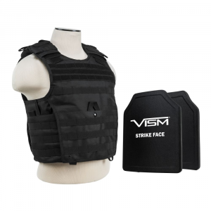 NcStar Expert Carrier Vest with 10" x 12" PE Hard Plates Black - Ncstar