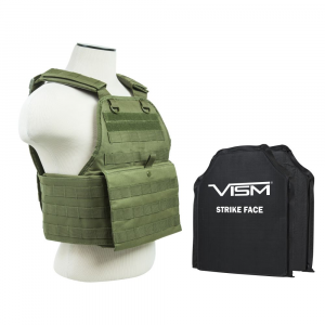 NcStar Plate Carrier Vest 2 10" x 12" Soft Panels, Green - Ncstar