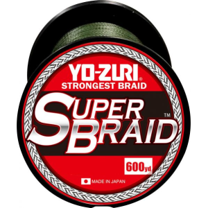 Yo-Zuri SuperBraid Fishing Line, Dark Green, 40lb Break Strength, 600 Yards - Yo-Zuri