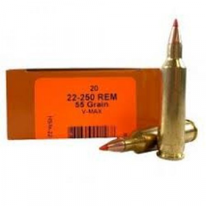  Varmint Rifle Ammunition 22-250 Rem. V-Max 50 Gr. 20 Rd. Ammo