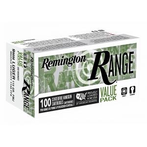 ington Ammunition R23979 Remington Range 9mm Luger 115 Gr Full Metal Jacket (FMJ) 100 Per Box/ 5 Cs Ammo