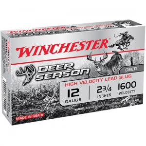 chester Deer Season High Velocity 12 Gauge 2.75 1 1/8 Oz Lead Slug Shot 5 Bx/ 20 Cs Ammo