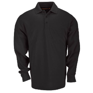 Men's Long Sleeve Tactical Polo Black X-Large - 5.11 Tactical