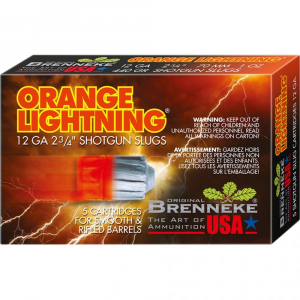 nneke Orange Lightning Slug 12ga 2-3/4 1oz 5rd Box Ammo