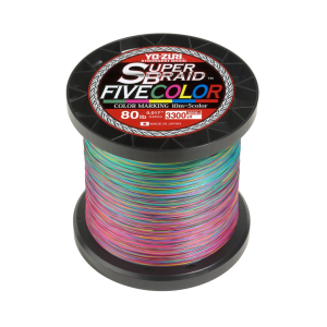 Yo-Zuri SuperBraid Fishing Line, Five Color, 80lb Break Strength, 3300 Yards - Yo-Zuri