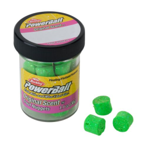 Berkley PowerBait Power Nuggets, Spring Green Glitter - Pure Fishing