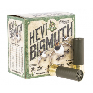 i-Shot Hevi Bismuth #4 Non-Toxic Shot 16 Gauge 1 1/8 Oz 25 Round Box Ammo