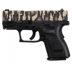 Springfield, XD, Semi-automatic, Striker Fired, Sub-Compact, 9MM, 3", Tiger Stripe Camo Slide, Black Frame - Springfield Armory