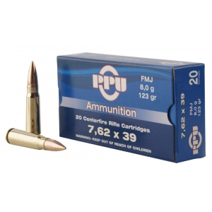  Metric Rifle 7.62x39mm 123 Gr Full Metal Case (FMC) 20 Bx/ 50 Cs Ammo