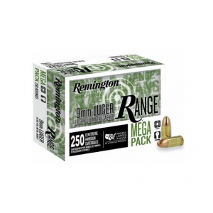 ington Range Full Metal Jacket 9mm 250 Round Box Ammo