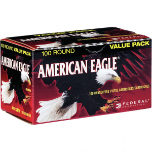 eral American Eagle Pistol 40 S&W 180 Gr. FMJ 100 Rd. Ammo