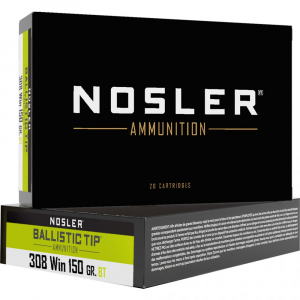 ler Ballistic Tip Rifle Ammunition 308 Win. 150 Gr. BT SP 20 Rd. Ammo