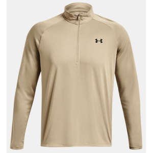 Under Armour Tech 1/2 Zip Long Sleeve, Men's, Khaki, 3XL - Under Armour