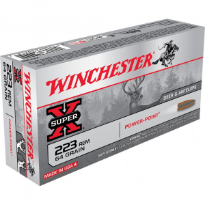 chester Super-X Rifle .223 Remington 64 Gr. Power-Point 20 Rd. Ammo