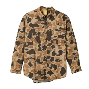 Browning Wasatch-CB Shirt Button-Front 2 Pocket Vintage Tan Camo S - Browning Clothing
