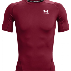 UA Men's HeatGear Short Sleeve Cardinal Size LG - Under Armour