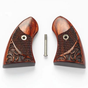 North American Arms Rosewood Boot Grips, Fits Magnum Models, Engraved - North American Arms