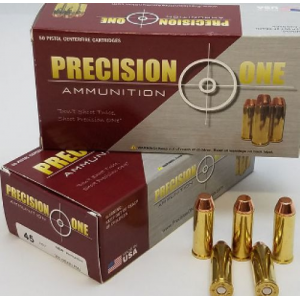 PRECISION ONE .45 LC COWBOY ACTION 255G FMJ 50RD - Precision One