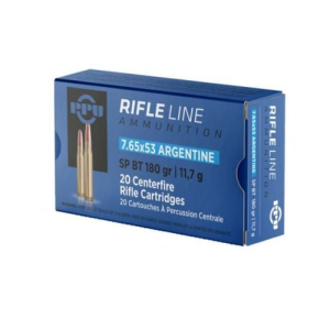 PPU 7.65X53 ARGENTINE SP 180GR 20RD BOX 10 BOXES PER CASE - Ppu