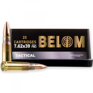 om 7.62x39 123gr FMJ Brass 20rd Box Ammo