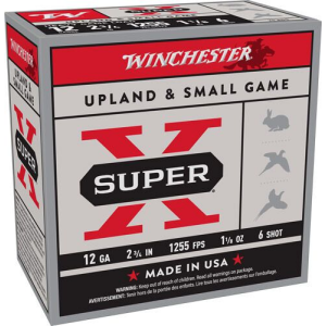 WINCHESTER SUPER-X 12GA 2.75" 1-1/8OZ #6 1255FPS 250RD CASE - Winchester Ammunition