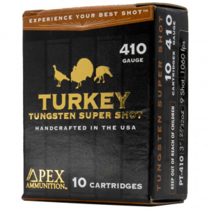 x Turkey TSS Shotgun .410 Bore 3 In. 27/32oz 9.5shot 10 Round Ammo