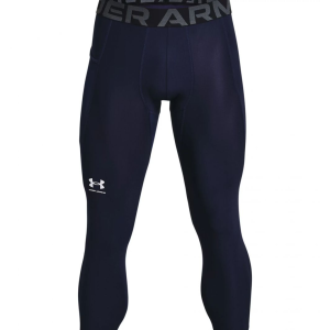 UA Men's HeatGear Armour 3/4 Leggings Midnight Navy/White X-Large - Under Armour