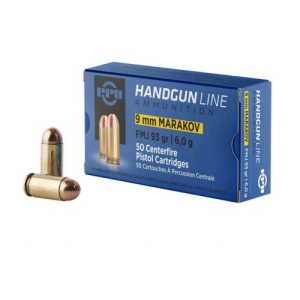 PPU 9X18 MAKAROV FMJ 93G 50RD BOX 20 BOXES PER CASE - Ppu