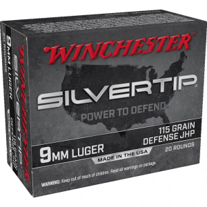 chester Super-X Pistol 9mm 115 Gr. Silvertip Hollow Point 20 Rd. Ammo