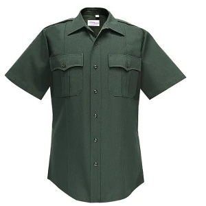 Flying Cross Command Short Sleeve Shirt W/ Zipper - Spruce Green - Flying Cross