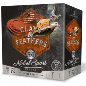 el Sport Clays & Feathers Shotshells 12 Gauge 2-3/4 1oz #8 Shot 25 Rounds Ammo