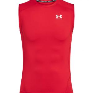 UA Men's HeatGear Armour Sleeveless Red/White X-Large - Under Armour