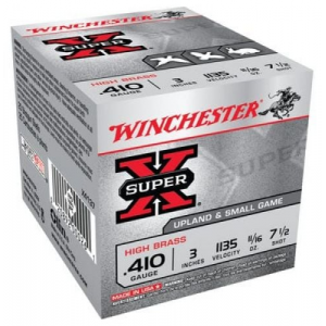 chester Super X High Brass 410 Gauge 3 11/16 Oz #7.5 Shot 25rd Box Ammo
