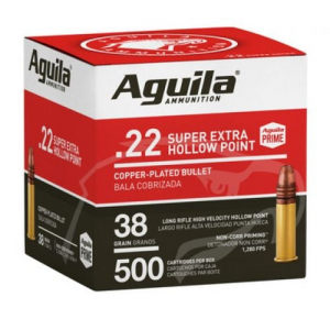 ILA .22 LR HOLLOW PNT 38G CPHP 500RD BOX 4 PER CS Ammo