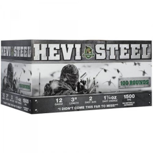 I-Shot HEVI-Steel Shotshells 12 Gauge 3 Chamber 1-1/4oz #2 Shot 100/Box Ammo