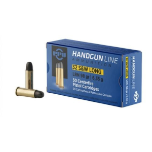 PPU 32 S&W LONG LRN 98GR 50RD BOX 10 BOXES PER CASE - Ppu